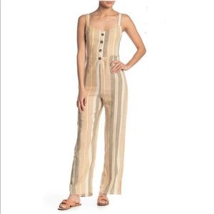 Romeo and Juliet Couture Striped Linen jumpsuit M